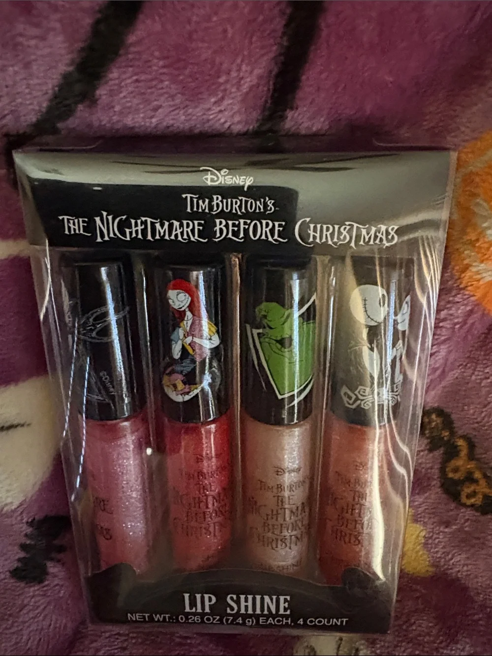 Disney The Nightmare Before Christmas Lip Shine 4 Piece Set 💋